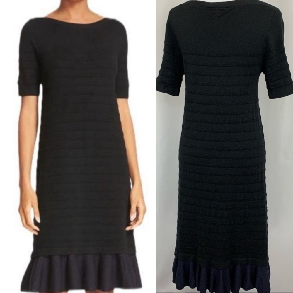 💕Host Pick 💕😍 Tory Burch Giselle Black Merino Wool Texture Dress